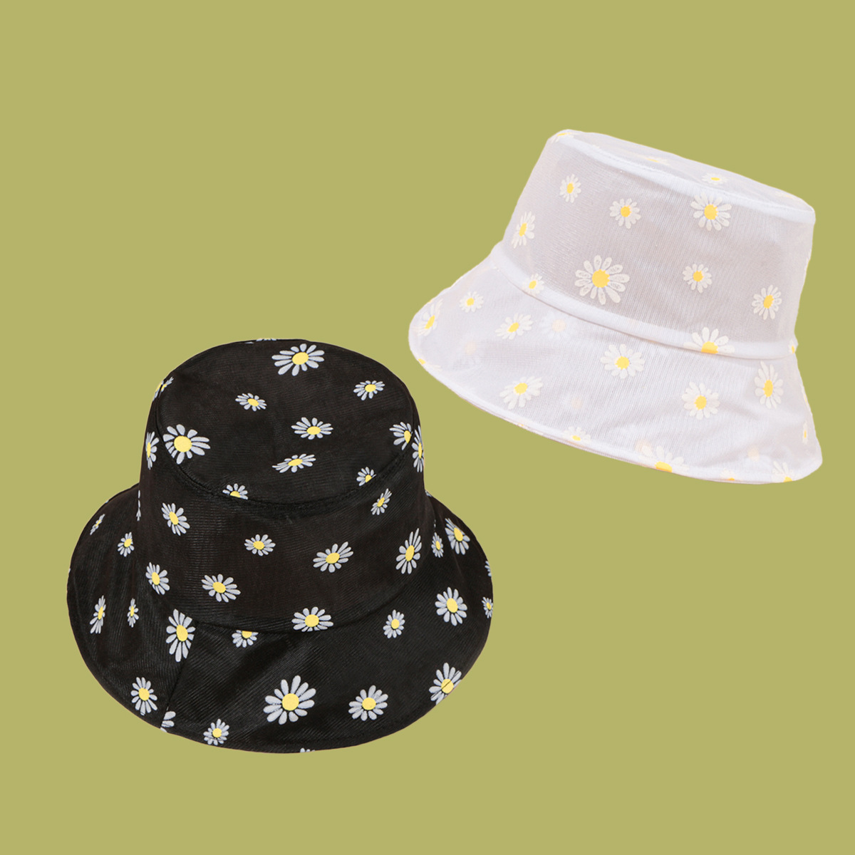 Spring And Summer New Daisy Sunshade Fisherman Hat display picture 3