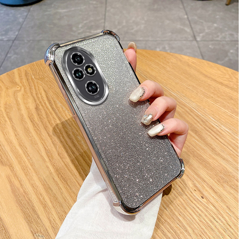 Silver + glitter