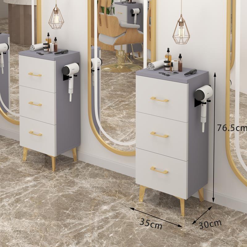 다리가 있는 서랍 3개(회색 흰색) 공식 표준 35x30x80cm