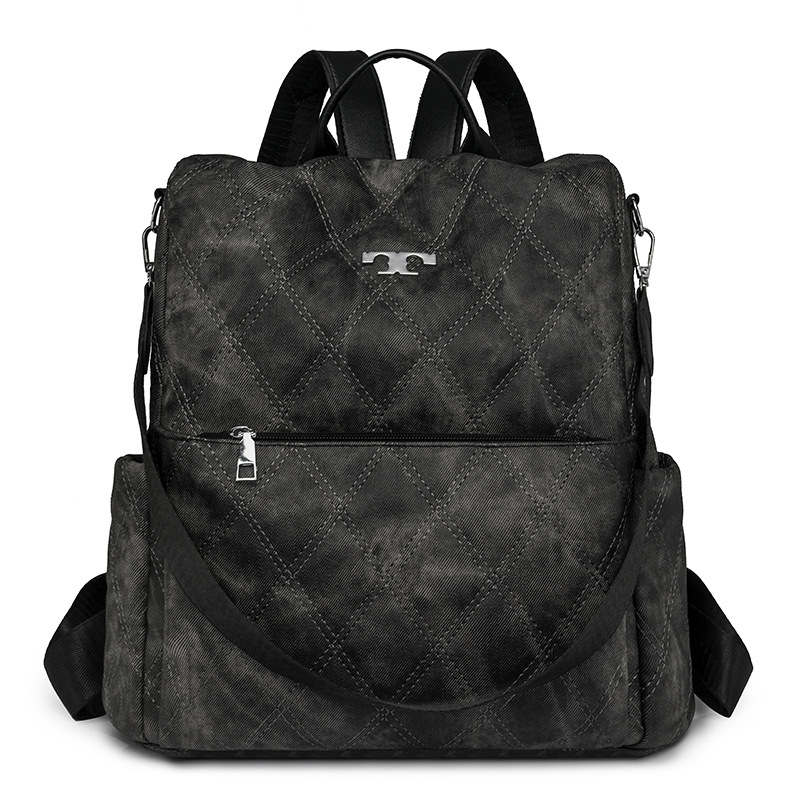 Nueva mochila de cuero suave antirrobo para mujer de gran capacidad y moda Lingge al aire libre mochila de doble uso para viajes ligeros al por mayor