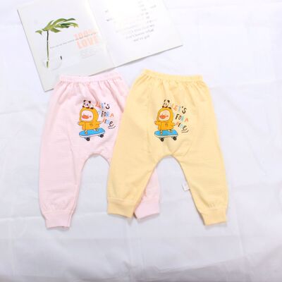 宝宝大屁屁裤春秋季打底裤纯玻璃棉婴幼儿0-3岁PP裤薄款儿童长裤|ru