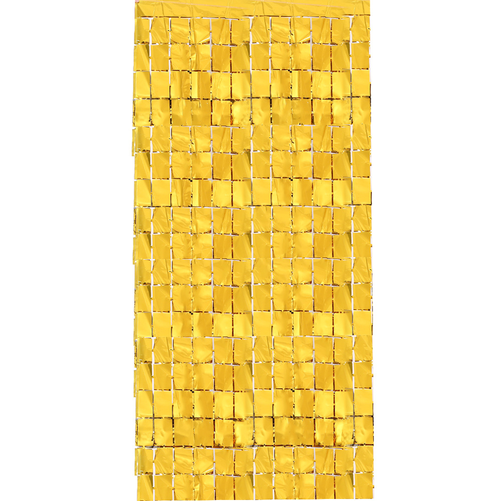 Perdea de mătase de ploaie strălucitoare, pătrată, cu scenă de ziua de naștere, decorațiune de perete pentru nuntă, 2 metri, consumabile pentru petrecere_voghion.com