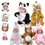 Демисезонный фланелевый детский брендовый комбинезон с животными для новорожденных, детская одежда