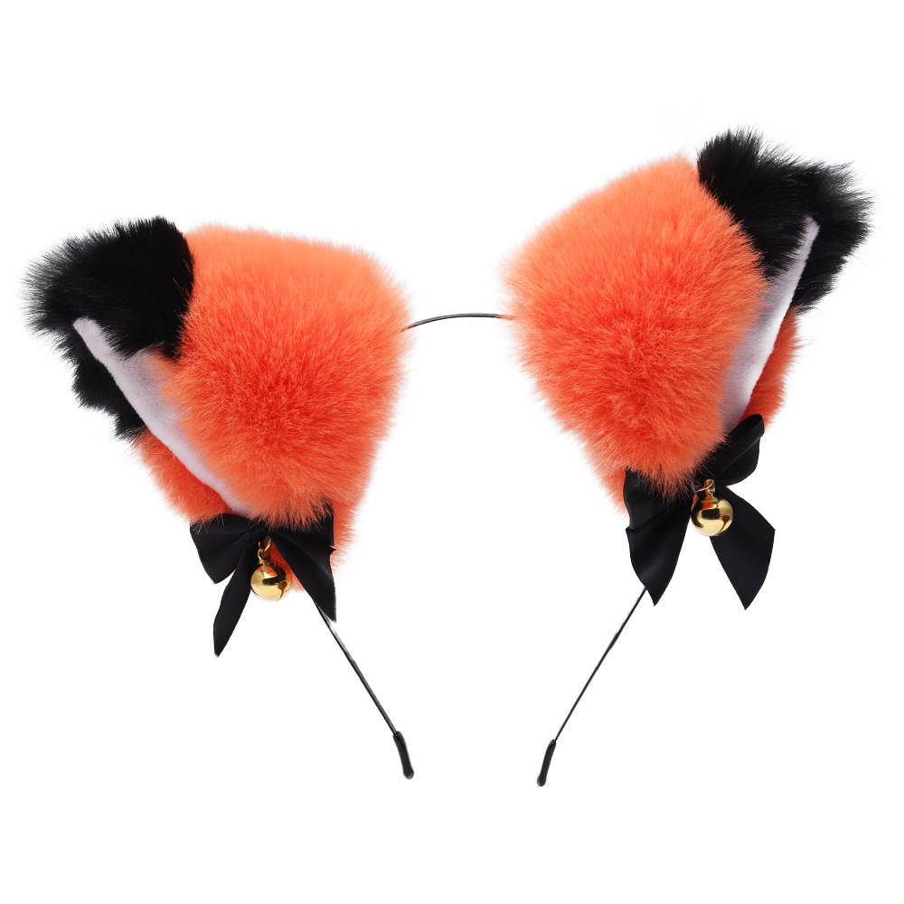 Diadema de orejas de gato con campana, cosplay y accesorios festivos
