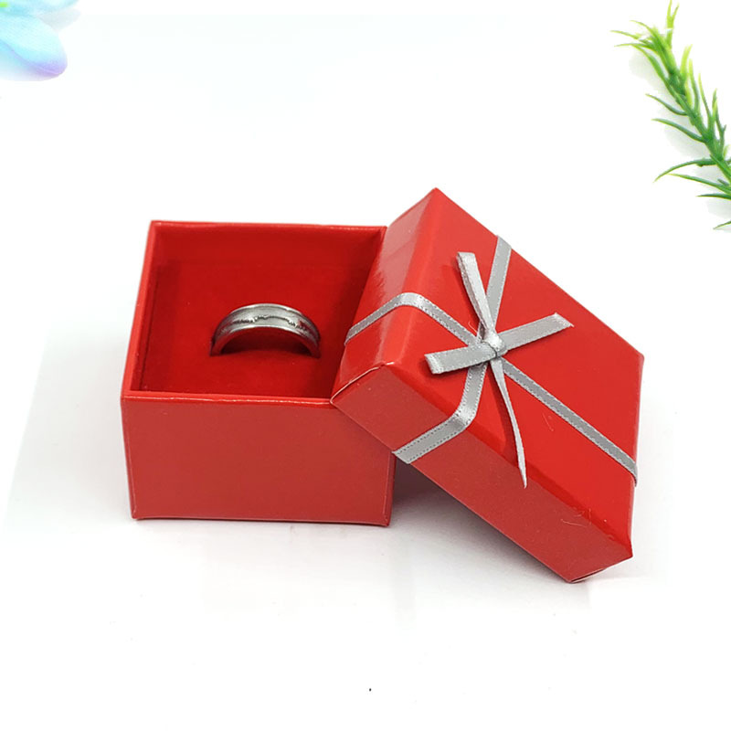 工厂饰品天地盖收纳盒耳钉项链包装盒珠宝首饰包装红色戒指盒现货