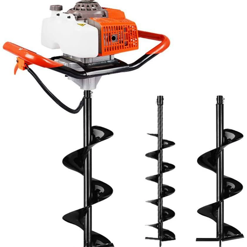 Бензин Буровая установка Мощная сельскохозяйственная рыхая удобрения почвы садоводства посадки дерева копать машину ямы