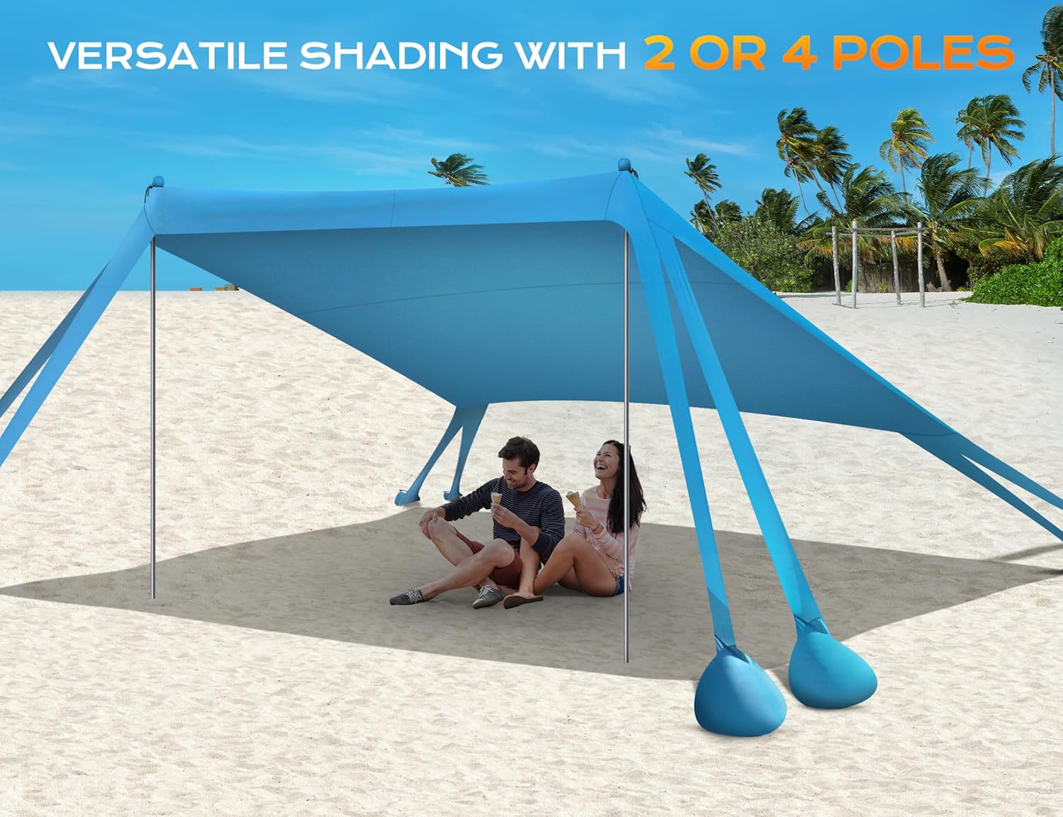 Lycra Canopy Outdoor Portable Octagonal Beach Tent Amazon Best-Selling Anti-Uv One-Piece Sunshade Canopy