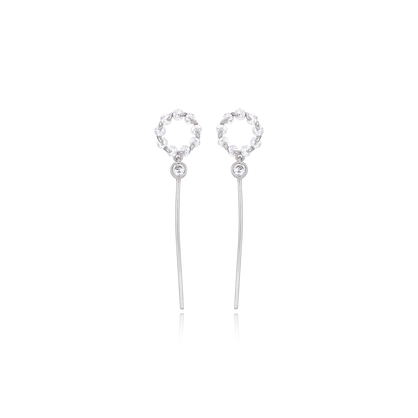 Pendientes de Aleación de Cobre con Baño Electrolítico Blanco de Xuping Jewelry, Diseño Versátil de Lujo Ligero, Venta al por Mayor