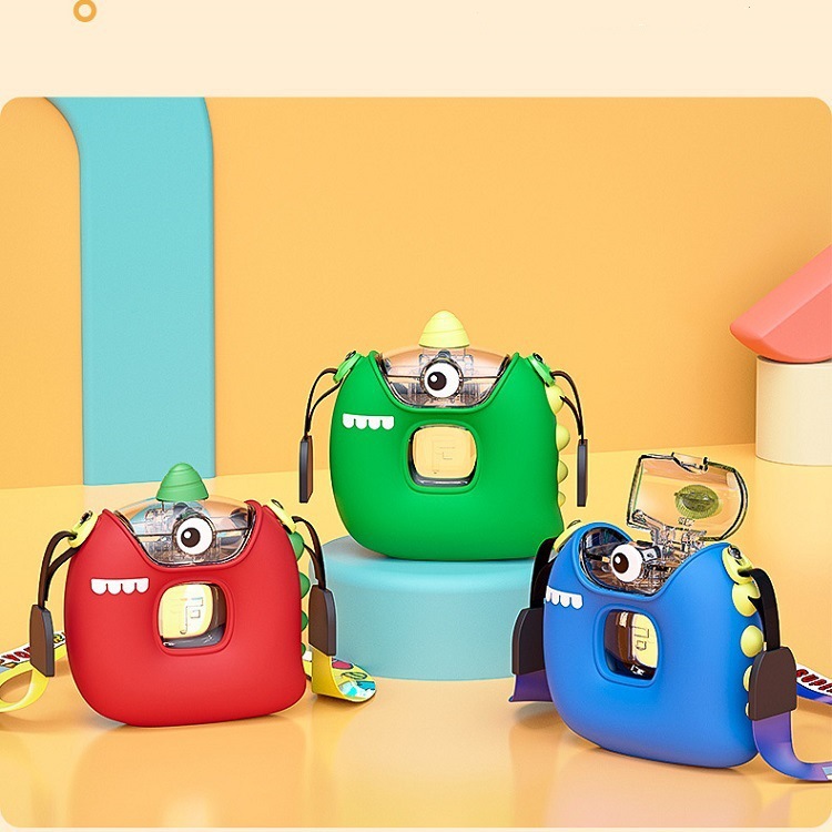 富光水杯儿童吸管杯子宝宝幼儿园防漏学饮杯婴儿夏季便携背带水壶|ms