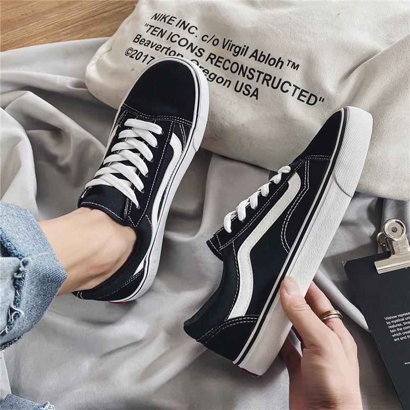 Shoes Men's Trendy Shoes 2024 New Low-top Canvas Shoes Men's and Women's All-match Hong Kong-style Flat Sports Casual Skate Shoes for Men