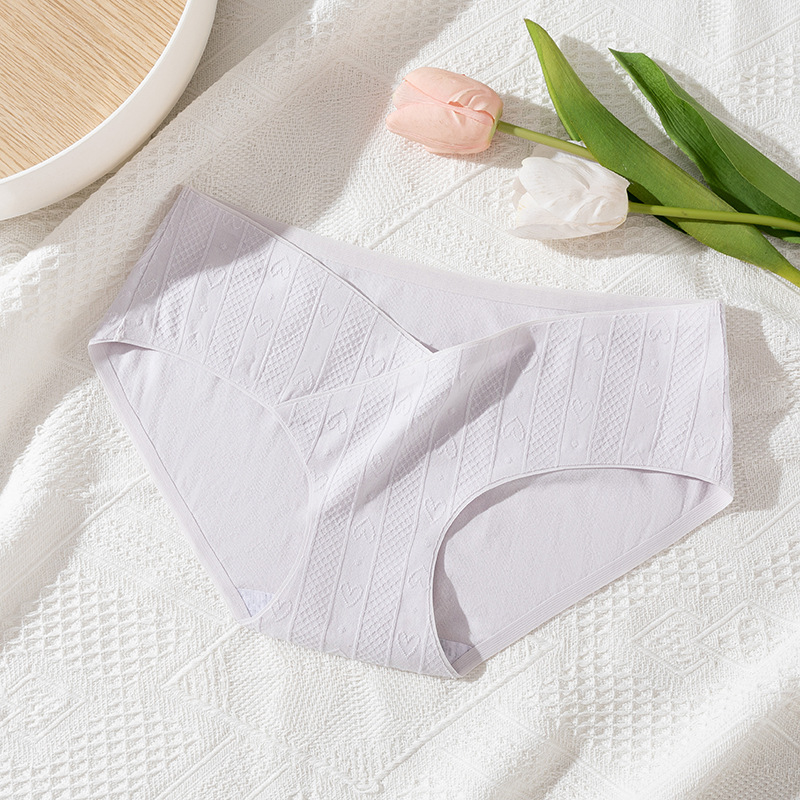 Ropa interior para mujeres embarazadas, algodón puro para mujeres, entrepierna antibacteriana, cintura baja en forma de V, soporte para el abdomen, ropa interior especial para el parto en las etapas media y tardía del embarazo
