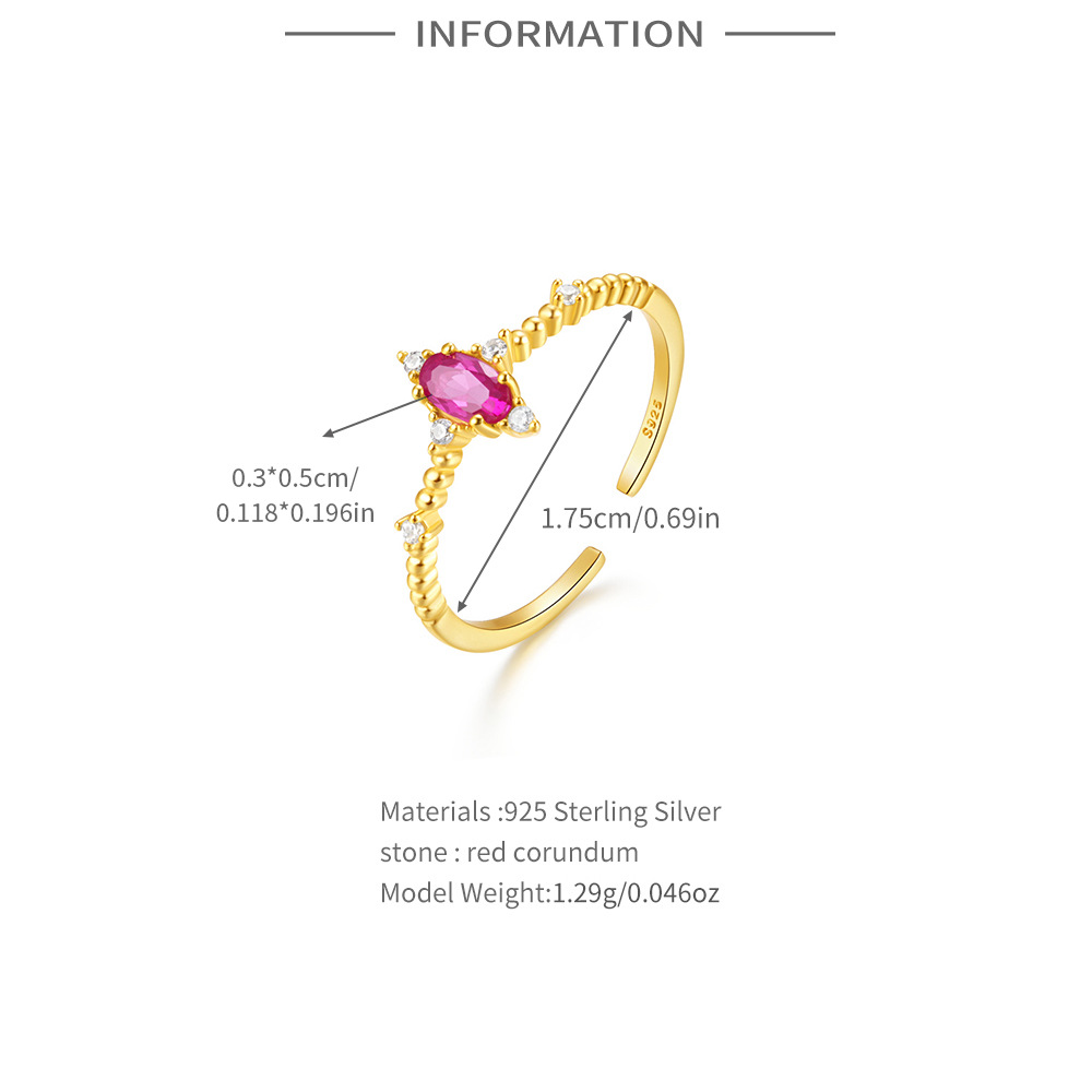 3g Weight Open Rings Classification 1 Piece Quantity Casual Occasion 925 Sterling Silver Material Geometric Pattern Women's Gender Plating Design Sweet Style 925 Sterling Silver Geometric Open Rings 2