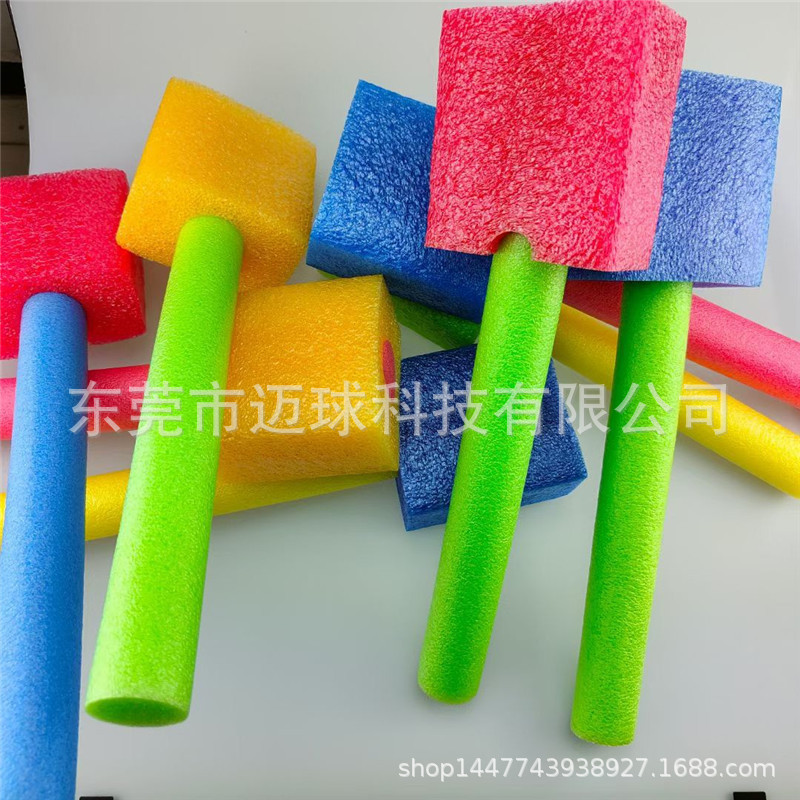 珍珠棉管棒 空心epe珍珠棉玩具锤子 epe泡棉手柄玩具彩色