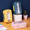 Wheat straw lunch box Japanese lunch box household fresh -keeping box Student office workers lunch box can be microwave oven