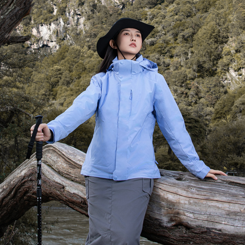 Ropa de asalto al aire libre para hombres de alto nivel otoño y invierno 3 - en - 1 ropa de montaña caliente a prueba de salpicaduras sin flúor nueva mujer
