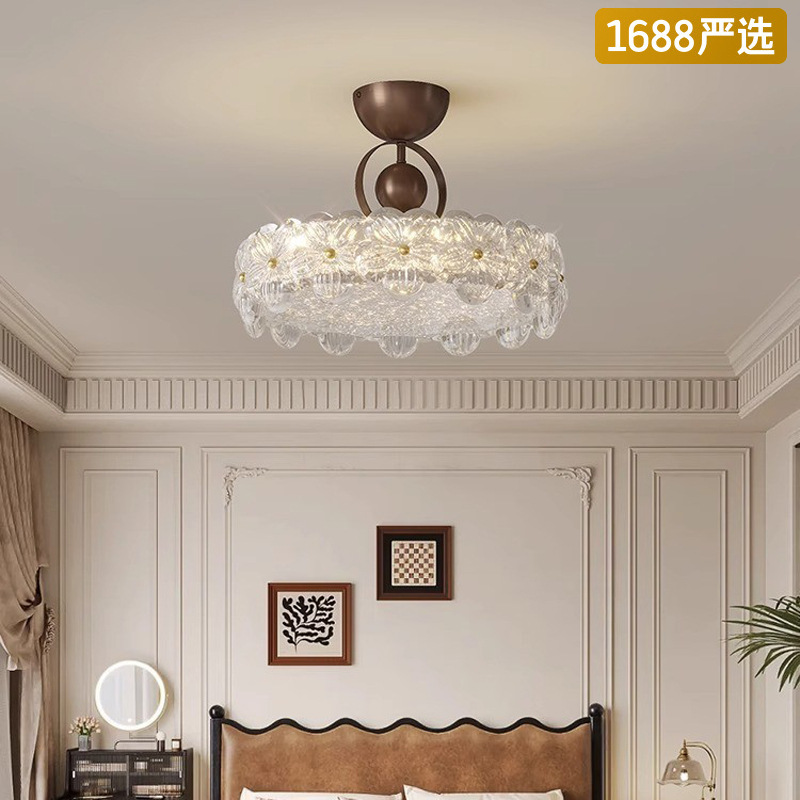 [Estrictamente seleccionado] Estilo de lujo ligero de protección ocular de techo medieval francés Creatividad artística minimalista Bauhinia 2025 nuevas lámparas