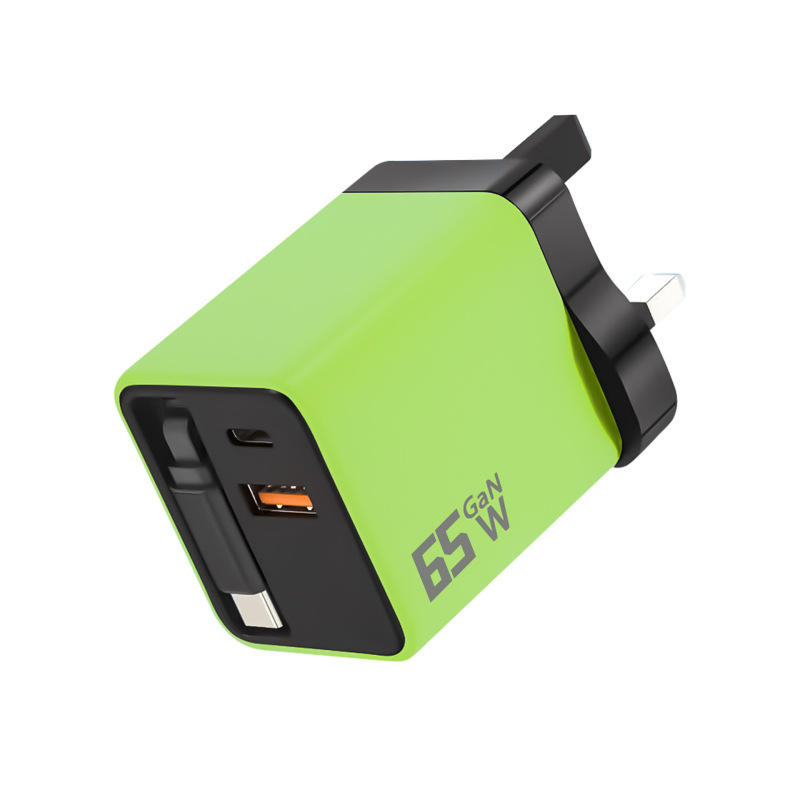 65WPD Apple 急速充電ヘッド窒化ガリウム充電器 Apple Android クロスボーダーに適した格納式ケーブル充電ヘッド|undefined