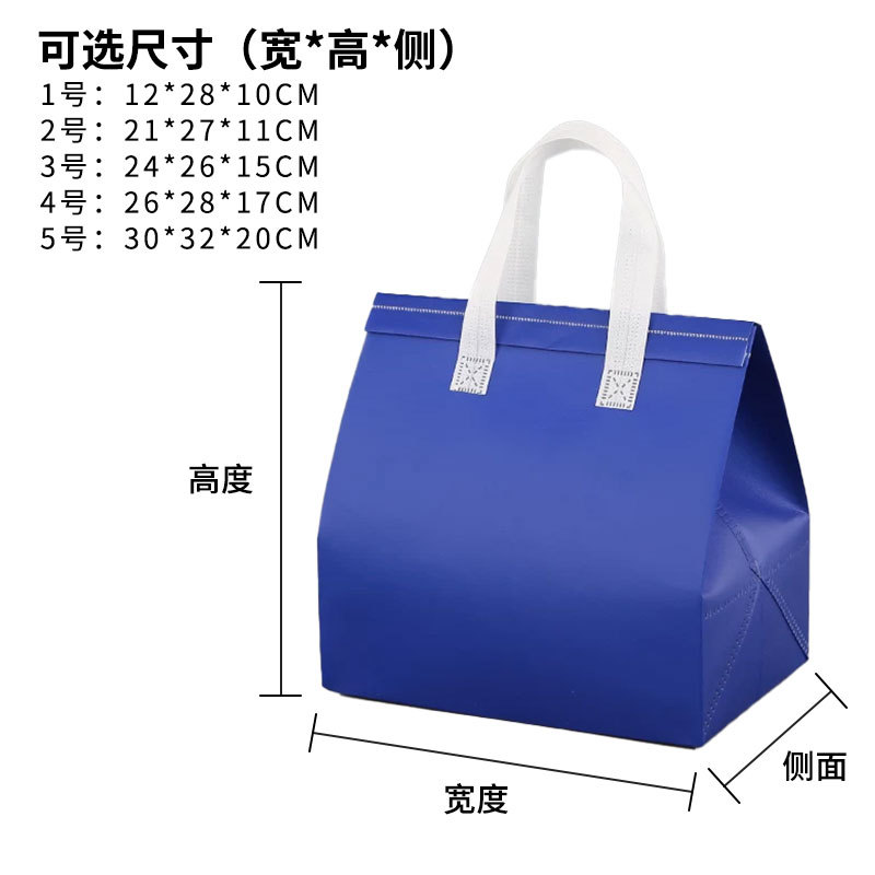 Bolsa de aislamiento térmico no tejido en blanco parrilla té de leche para llevar empaque bolsa de aislamiento térmico desechable bolsa de aluminio gruesa personalizada image 12