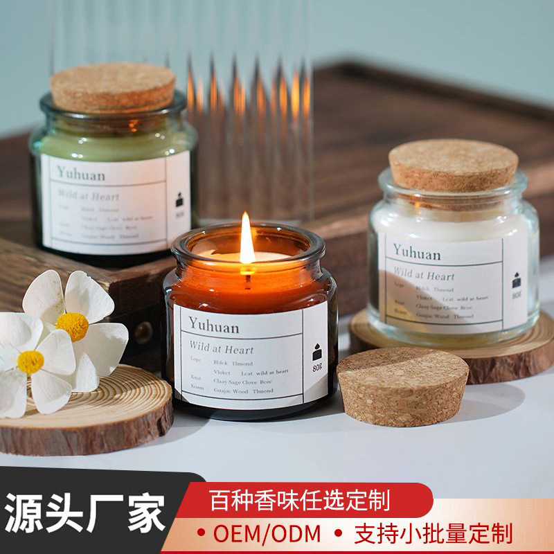 Healing Transparent Jar Aromatherapy Candle Fragrance Essential Oil Cross-Border Wholesale Niche Bedroom Ornaments Smokeless Aromatherapy Souvenirs