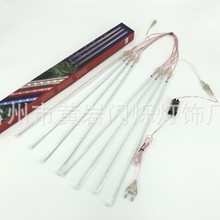 跨境流星灯串LED户外防水太阳能灯串挂树商场工程流星雨装饰灯批