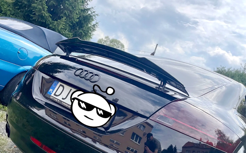 Suitable for 2008-2014 Audi Tt Tts Modified Special No-Drill Rear Spoiler Wing