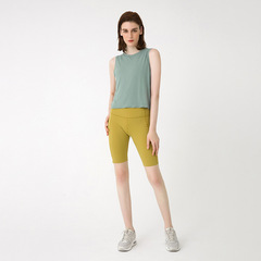 瑜伽服女夏季運動健身跑步背心透氣無袖銅氨絲背心罩衫