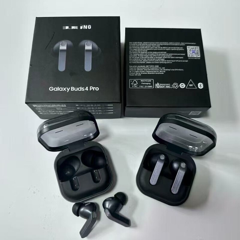 New cross-border TWS earphones Buds 4/Pro dual-ear Bluetooth earphones with noise cancellation, ultra-long battery life, and transparent case