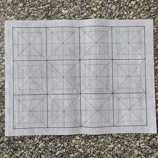 45*34cm zigzag water writing cloth (grid 10cm 12 grids)