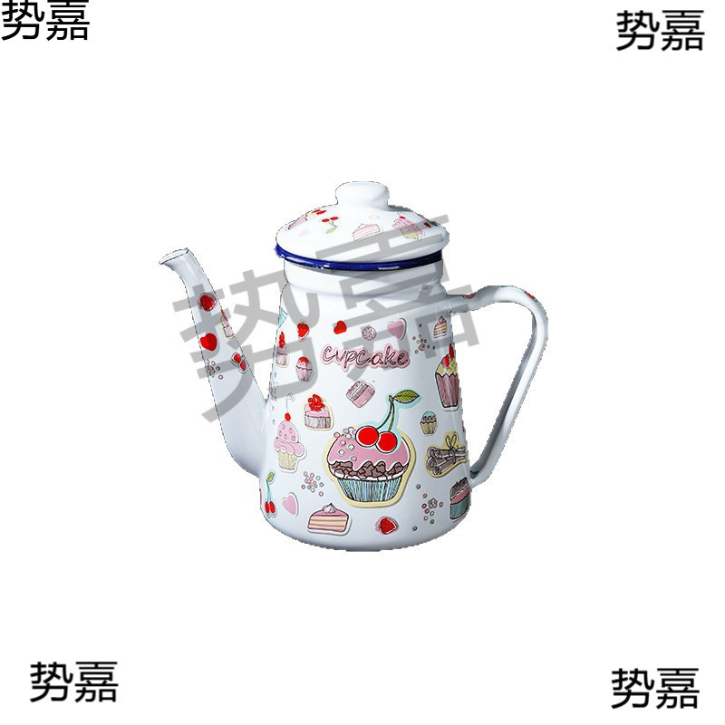 搪瓷小号家用烧水壶明火冷水凉水壶老式油壶搪瓷珐琅电陶炉咖啡壶|undefined