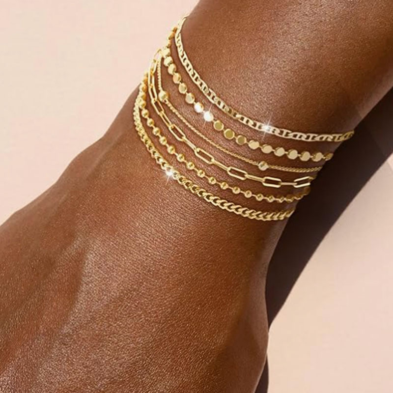 Minimalist Layered Bracelet Set For Women Stackable Jewelry Style_voghion.com