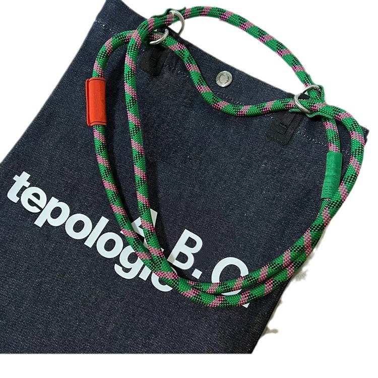 Borsa da donna in tela con lettere in corda colorata e versatile casual 2024, grande capacità, nuova tendenza del prodotto coreano_voghion.com