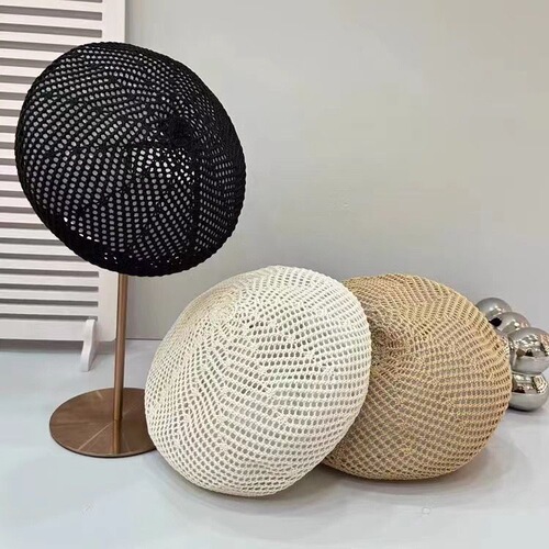 Summer Korean-style mesh breathable black temperament beret for women, casual and versatile, makes face look smaller, artist beret