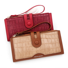 New long women's wallet fashion simple stone pattern pu women's wallet wallet large capacity clutch wholesale