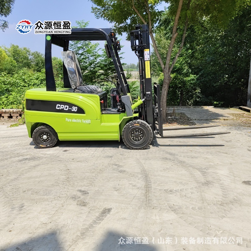 众源电动四轮叉车 多场合搬运堆高车山东座驾式3吨液压电动叉车