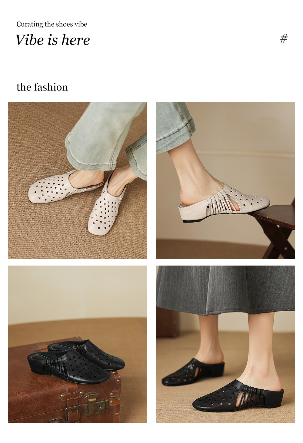 Dép sandal nữ quai chữ V đế xuồng cao gót, phong cách dệt da lộn — đen chi tiết 1