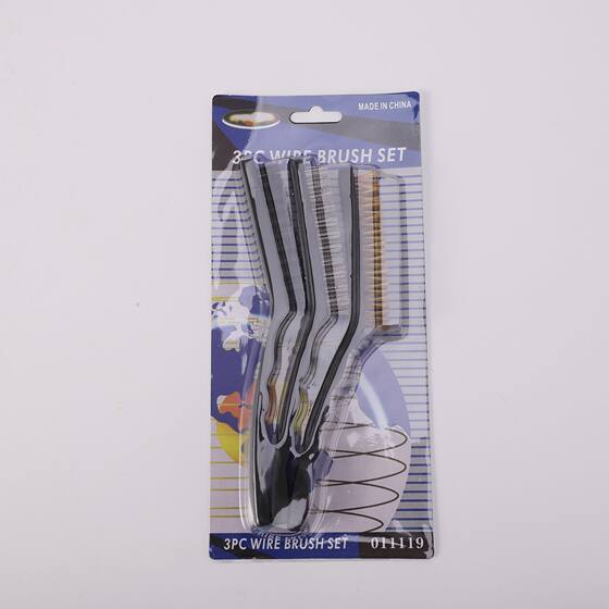 9 inch 3pc suit polishing cleaning brush stain cleaning plastic brush copper plated wire brush pure copper brush stainless steel wire brush