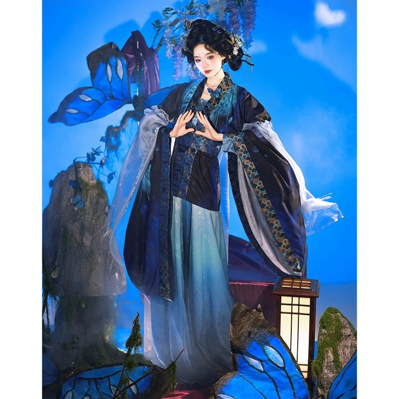 Original Hanfu for Women, Wei and Jin Dynasty Style, Purple Hanfu with Large Sleeves, Women's 2026 New Spring and Summer Daily Wear Set Original Hanfu for Women, Wei and Jin Dynasty Style, Purple Hanfu with Large Sleeves, Women's 2026 New Spring and Summer Daily Wear Set