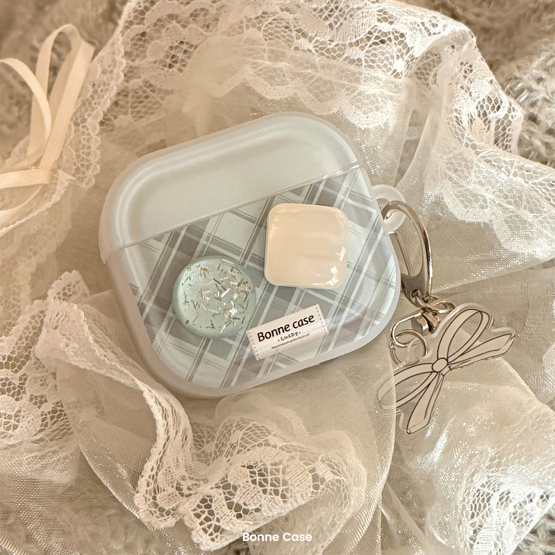 Estereoscópico permeable al hielo gemas para Apple Airpods4 Pro2 auriculares bluetooth 3 generación 1 / 2 cadena