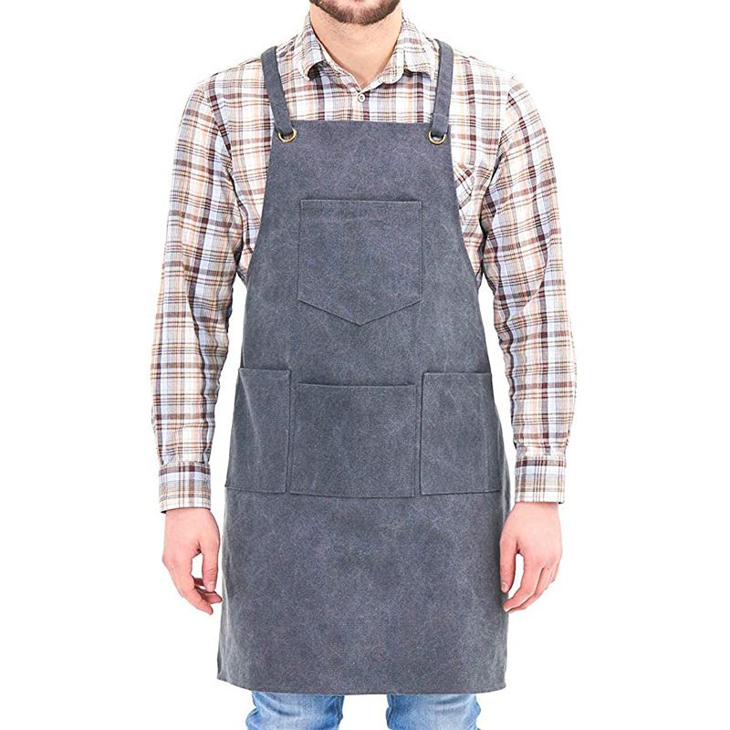 Amazon nuevo delantal de lona engrosada ropa de trabajo de peluquería femenina padre-niño arte caligrafía carpintería delantal al por mayor