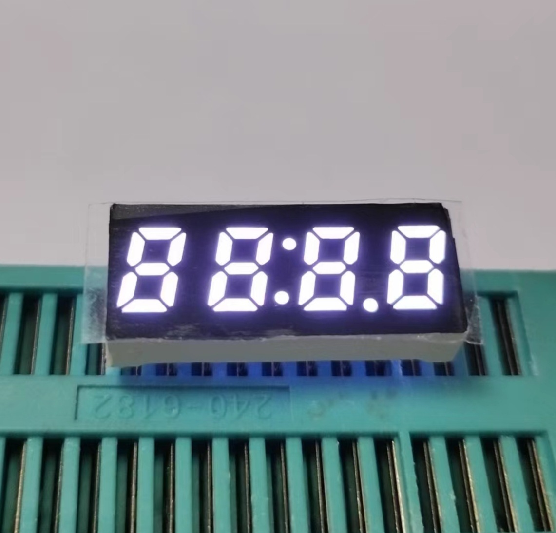 直供LED数码管 0.25英寸4位时钟数码管 单排7脚高亮白光数码管