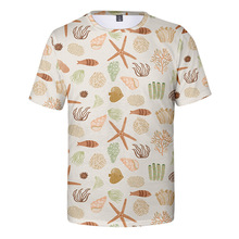 亞馬遜男士速干T恤 舒適時尚圓領夏季短袖數碼印花服飾
