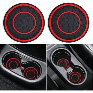 Cross-border source factory direct sales of a large number of in stock double-circle honeycomb pattern coaster anti-slip mat car coaster car coaster