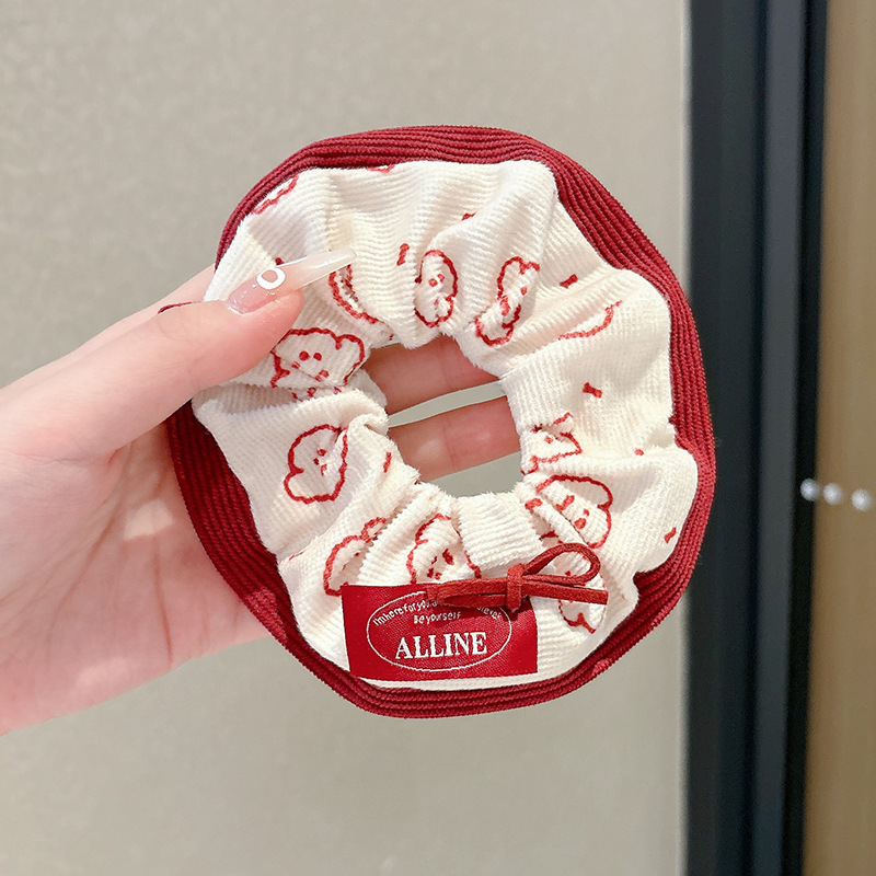 Anillo de pelo de intestino grueso suave francés para mujer 2025 nuevo círculo de intestino grueso coreano de alta gama Advanced Large Hairy Cuerda para la cabeza para mujer