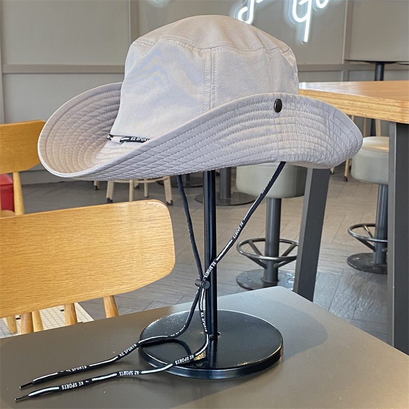 Gran gorro de brillo para mujeres primavera y verano vaqueros occidentales sombrero de pescador sombrero de montaña al aire libre sombrero de pesca para hombres sombrero de sombrero de sol