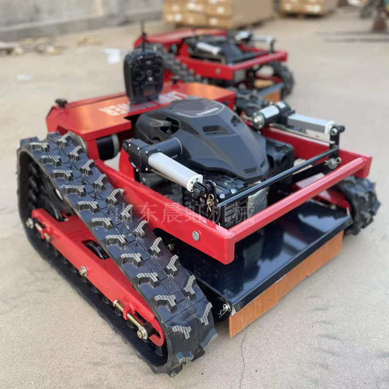 遥控式履带割草机 果园汽油碎草机 山丘爬坡割草机