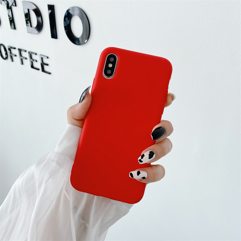 Adecuado para iPhone14/11 funda de teléfono de silicona apple XSMAX esmerilado XR funda suave 7 apple 12Pro material 8p