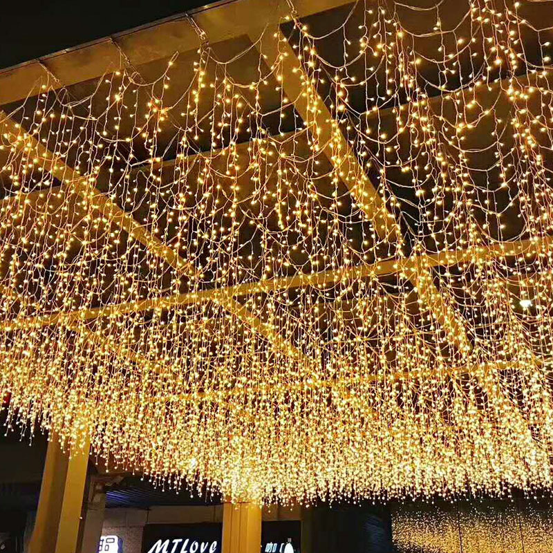 Fabricantes al por mayor LED Gypsophila impermeable cascada cadena de luces centro comercial iluminación de ingeniería al aire libre luces decorativas