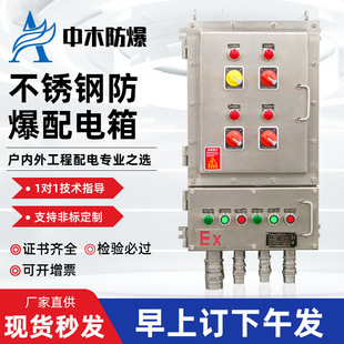 304 Stainless Steel Explosion-Proof Distribution Box Wall-Mounted Explosion-Proof Junction Box Maintenance Lighting Switch Box Instrument Box Iib Type