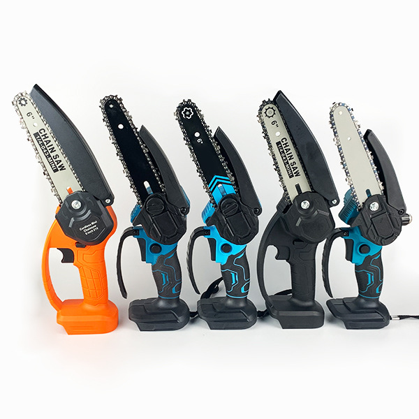 Sierra eléctrica de litio de 6 pulgadas transfronteriza, motosierra recargable, sierra de mano pequeña para tala doméstica, mini herramienta eléctrica para leña