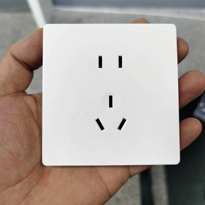 Factory plug wholesale household five-hole socket white engineering 2386 concealed single-joint double-control switch panel